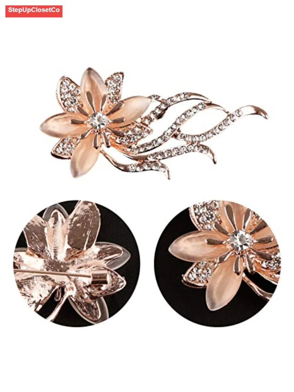 Pearl Brooch Pins for Dress Sweater Scarf Wedding Party